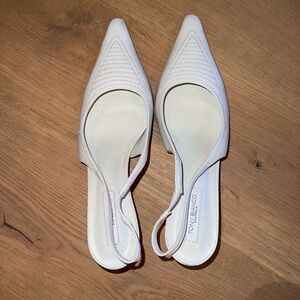 Tony Bianco Cream Pointed Flats